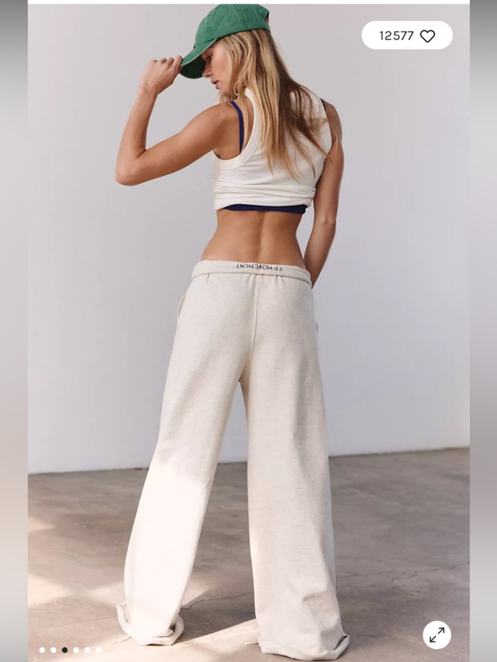 FP Movement by Free People Oatmeal Heather Wide Leg Lounge Pants - Picture 6 of 6